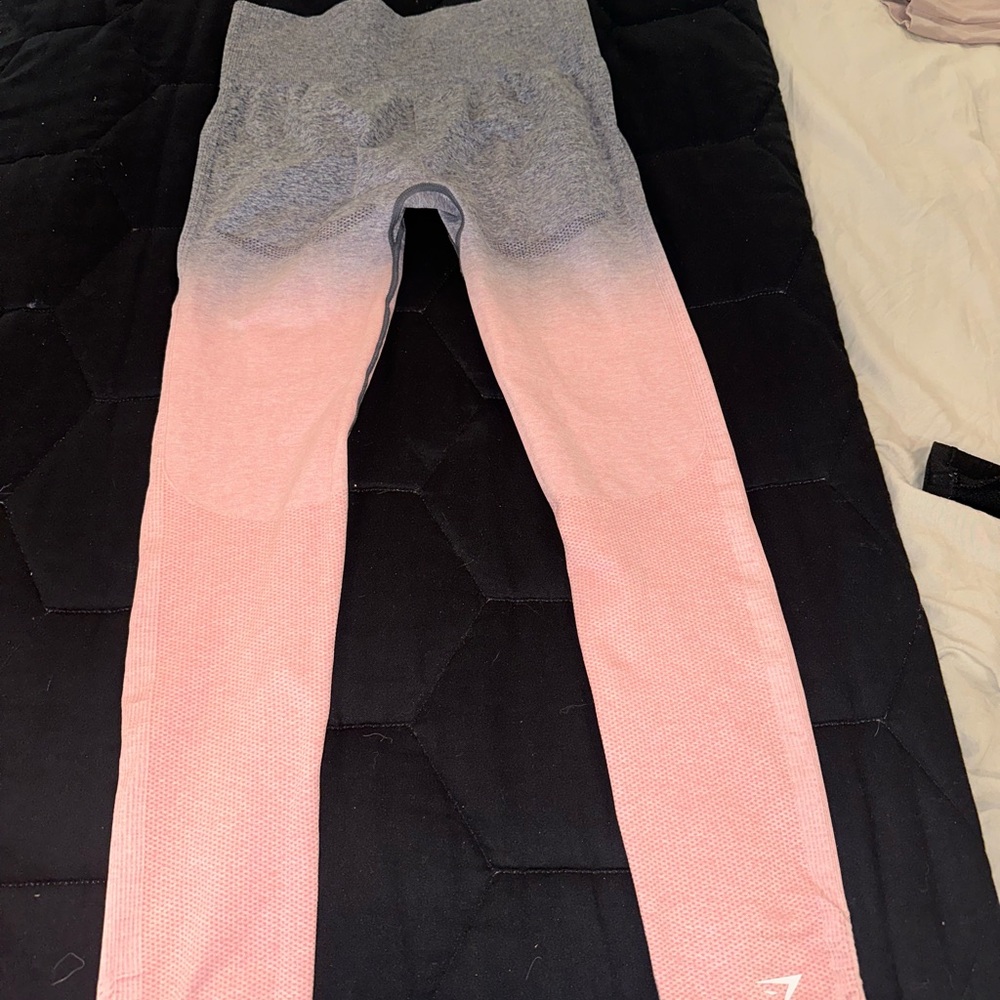 Gymshark Pink and Gray Ombre Leggings